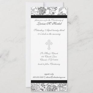 Elegant Cross Christening Invitations