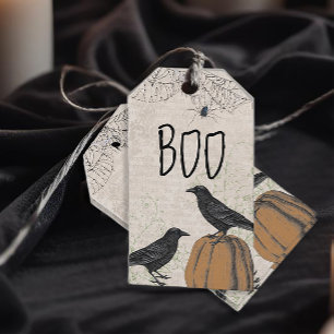 Elegant Crow Halloween Favour Gift Tags