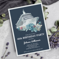 Elegant Cruise Ship Trip Women 40th Birthday Party