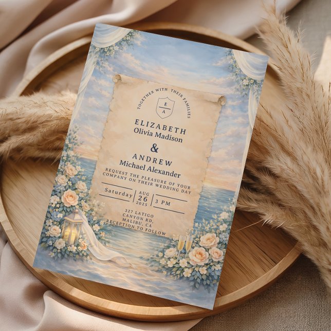 Elegant Cruise Ship Wedding Invitation (Creator Uploaded)