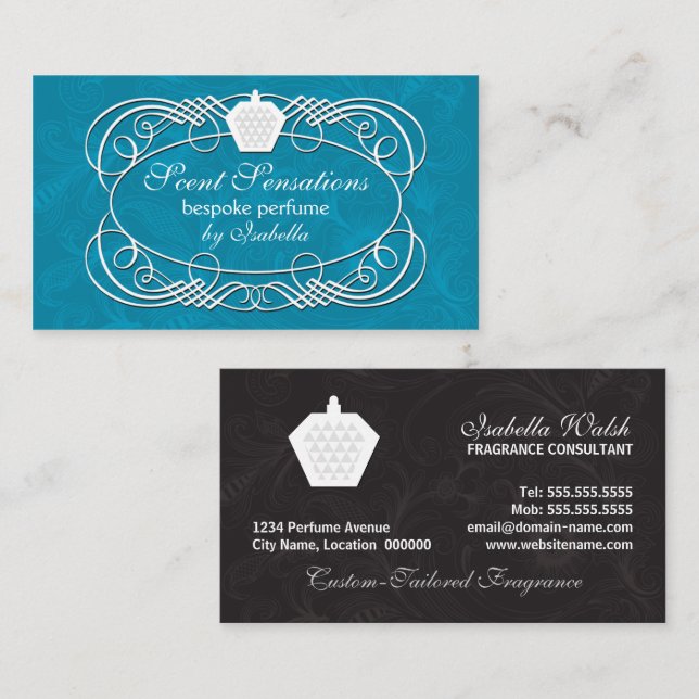 Elegant Crystal Jar Business Card (Front/Back)