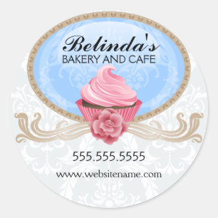 Elegant Cupcake Bakery Box Seal