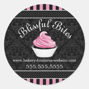 Elegant Cupcake Bakery Box Seals