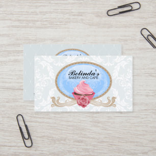 Elegant Cupcake Bakery Custom Business Card