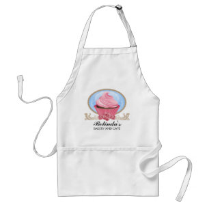 Elegant Cupcake Bakery Personalised Apron