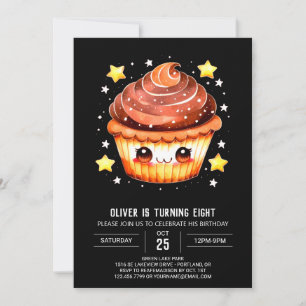 Elegant Cupcake Delight Muffin Birthday Invitation