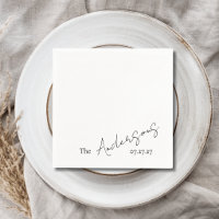 Elegant Cursive Custom Text Simple Wedding