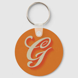 Elegant Cursive "G" Keychain