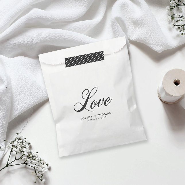 Elegant Cursive Love Wedding Favour Bag (Creator Uploaded)