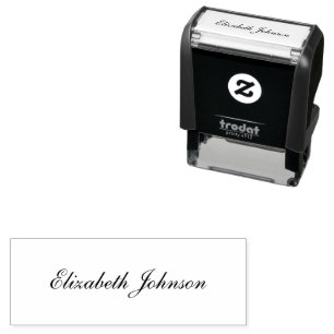 Elegant Cursive Script Signature Name Template Self-inking Stamp