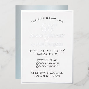 Elegant Custom 60th Wedding Anniversary Party