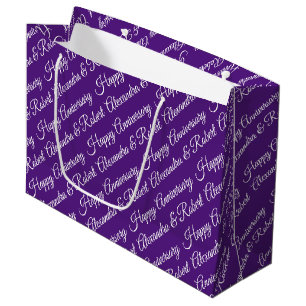 Elegant Custom Anniversary Large Gift Bag