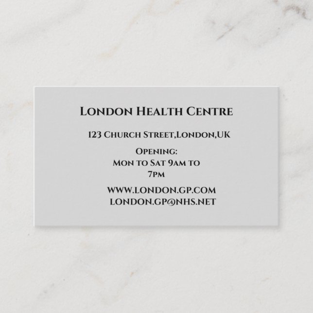 Elegant Custom Appointment CARD (Front)
