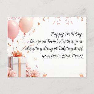 Elegant Custom Birthday Card Personalised 