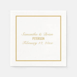 Elegant Custom Bride and Groom, wedding napkin