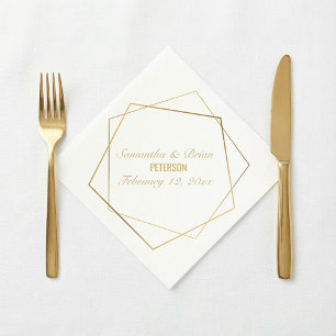 Elegant Custom Bride and Groom, wedding napkin