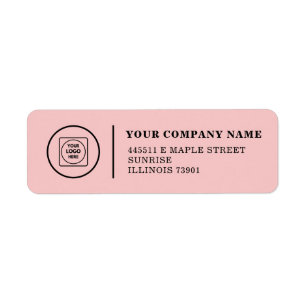Elegant Custom Business Logo Address Branding Return Address Label