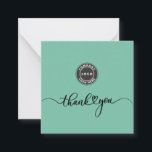 Elegant Custom Business Logo Thank You Card<br><div class="desc">Add your company logo and brand assets, as well as your website address and a custom message by clicking the "Personalise" button above. Available in other colours and sizes. No minimum order quantity and no setup fee. Order as many or as fewer as required for your established or startup business....</div>