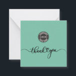 Elegant Custom Business Logo Thank You Card<br><div class="desc">Add your company logo and brand assets, as well as your website address and a custom message by clicking the "Personalise" button above. Available in other colours and sizes. No minimum order quantity and no setup fee. Order as many or as fewer as required for your established or startup business....</div>