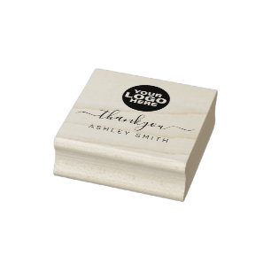 Elegant Custom Business Logo Thank You Rubber Stam Stamp