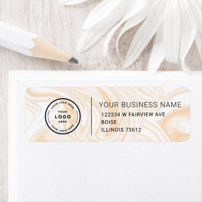 Elegant Custom Business Return Address Labe Return Address Label (Insitu)