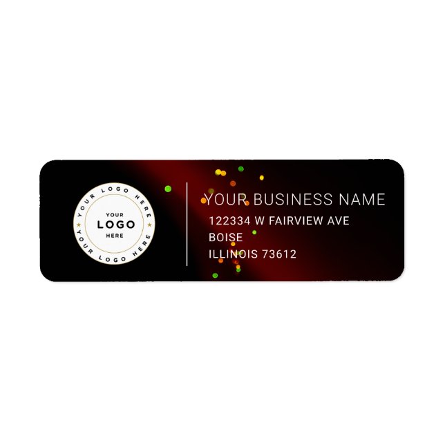 Elegant Custom Business Return Address Label (Front)