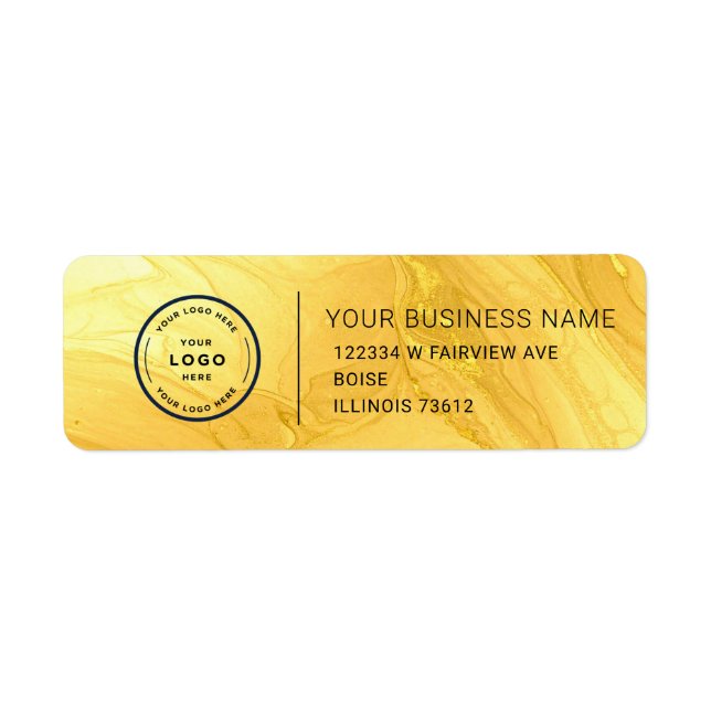 Elegant Custom Business Return Address Label (Front)