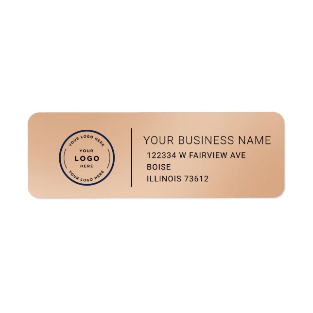 Elegant Custom Business Return Address Label (Front)