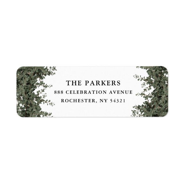 Elegant Custom Business Return Address Label (Front)