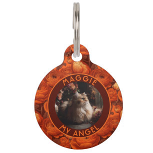 Elegant Custom Cat Mum Gift Ranunculus Pet Tag
