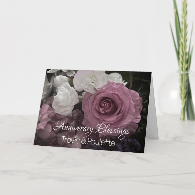 Elegant custom couple's Anniversary card (Front)