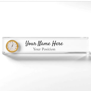 Elegant Custom Desk Name Plate Sign