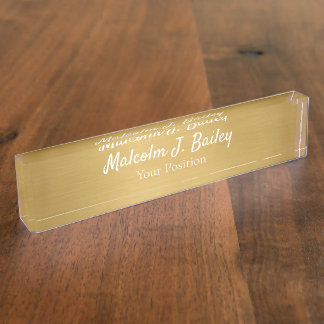 Elegant Custom Desk Name Plate Sign