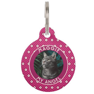 Elegant Custom Dog Gift Tribal Print Pet Tag