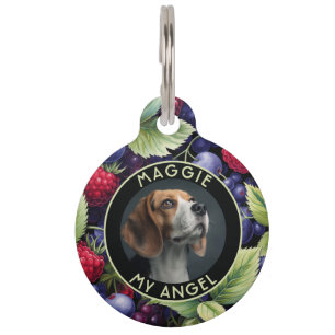 Elegant Custom Dog Gift Xmas Print  Pet Tag