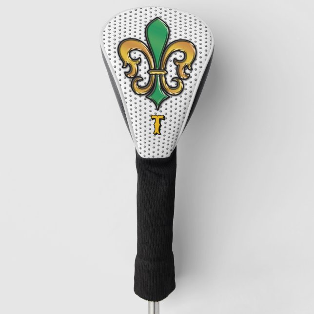 Elegant Custom Fleur De Lis Golf Design Head Cover (Front)