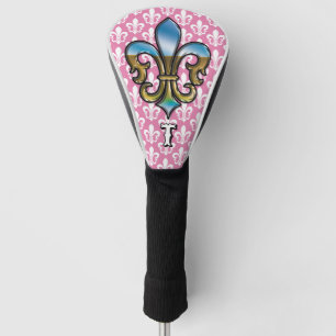 Elegant Custom Fleur De Lis Golf Design Head Cover