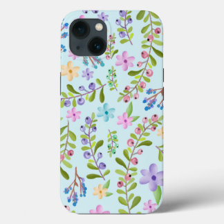 Elegant Custom Floral Photo iPhone 13 Case
