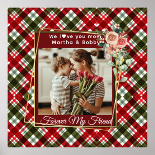 Elegant Custom Gift for Mum Mothers Day 1 Photo Poster