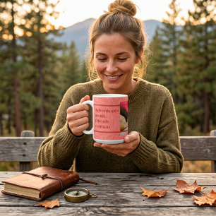 Elegant Custom Gifts for Friends Moving Away Pink Coffee Mug