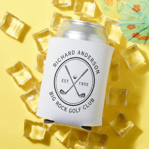Elegant Custom Golf Club Name Can Cooler