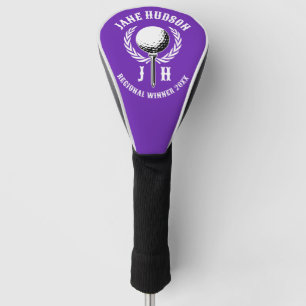 Elegant Custom Golf Monogram Design Head Cover