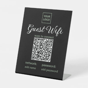Elegant Custom Guest WiFi Sign with QR Code