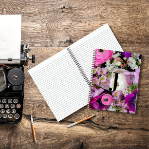 Elegant Custom Initial Letter J Roses Monogram  Notebook