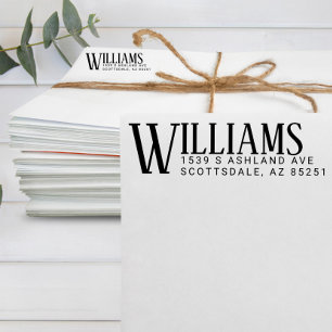 Elegant Custom Last Name Return Address Stamp