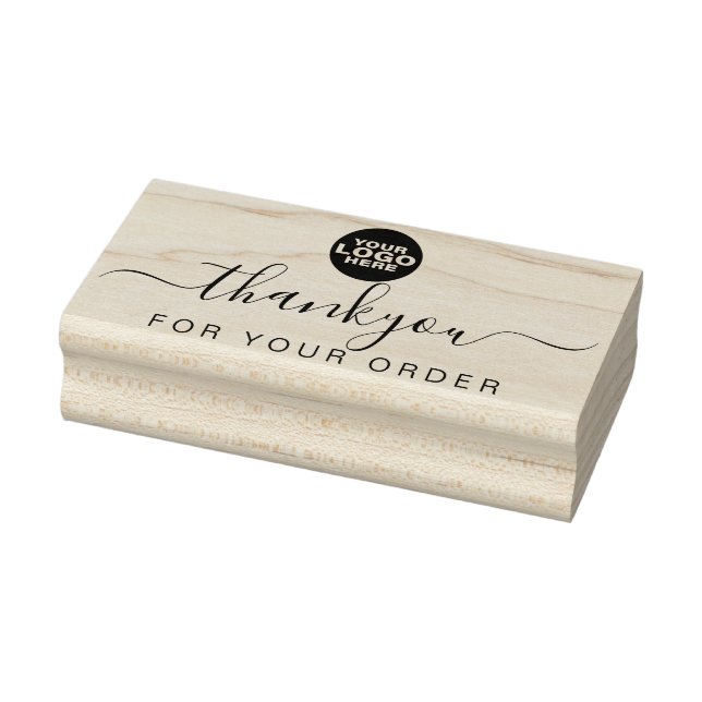 Elegant Custom Logo Business Thank You Rubber Stamp (Stamp)