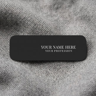 Elegant custom Logo Employee magnetic, safety pin Name Tag