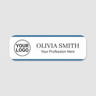 Elegant Custom Logo Employee Name Profession Name Tag