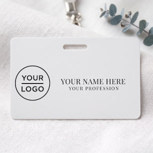 Elegant custom Logo Employee Simple ID Badge