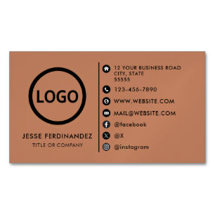 Elegant Custom Logo Modern Minimalist Magnetic Business Card